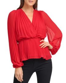 DKNY Pleated Wrap Top Women - Bloomingdale s at Bloomingdales