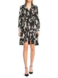 DKNY Print Belted Mini Dress at Saks Off 5th