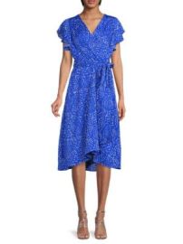 DKNY Print Faux Wrap Dress on SALE at Saks Off 5th