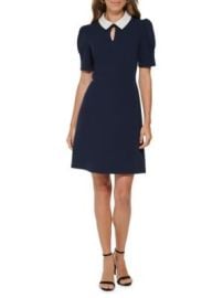 DKNY Puff Sleeve Collared Mini Dress on SALE at Saks Off 5th