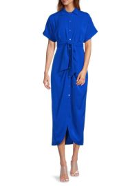 DKNY Ruched Detail Shirtdress in Submerge at Saks Off 5th