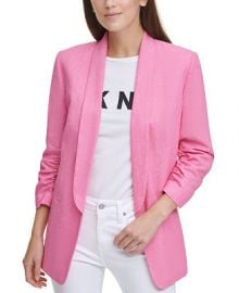 DKNY Ruched-Sleeve Blazer   Reviews - Jackets   Blazers - Women - Macy s at Macys