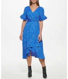 DKNY Ruffled Faux Wrap Dress at Dillards