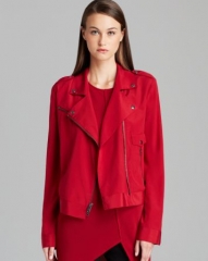 DKNY Silk Moto Jacket with Zip Details at Bloomingdales