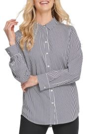 DKNY Stripe Long Sleeve Button-Up Top at Nordstrom