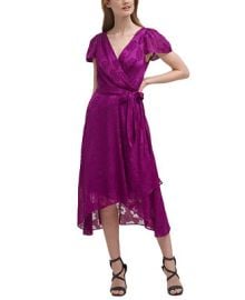 DKNY Textured Faux-Wrap Dress  Reviews - Dresses - Women - Macys at Macys