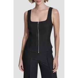 DKNY Zigzag Stitch Corset Top at Nordstrom