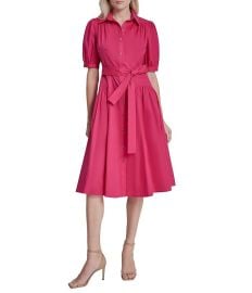 DKNY by Donna Karan Puff Short Sleeve Midi Shirt Dress at Dillards