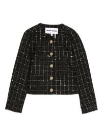 DKNY check-pattern Cropped Jacket Black at Farfetch