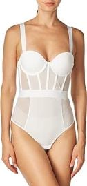 DKNY womens Sheers Strapless Bodysuit at Womens Clothing store at Amazon