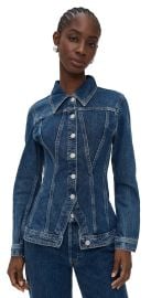 DL1961 Peplum Long Sleeve Denim Jacket North Water (Highluxe) XS at Shopbop