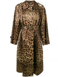 DOLCE  GABBANA LEOPARD PRINT TRENCH COAT - FARFETCH at Farfetch