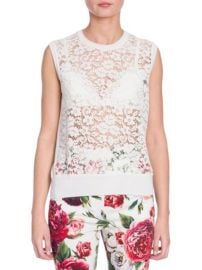 DOLCE GABBANA - SLEEVELESS LACE TOP at Saks Fifth Avenue