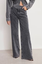 DOLLY JOLEANS CRYSTAL RELAXED JEANS BLACK415 - GOOD AMERICAN at Good American