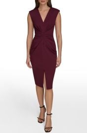 DONNA KARAN Center Ruched Crepe Sheath Dress at Nordstrom