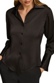 DONNA KARAN Long Sleeve Button-Up Shirt at Nordstrom