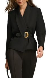 DONNA KARAN Shawl Collar Belted Blazer at Nordstrom