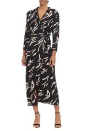 DONNA MORGAN FOR MAGGY Long Sleeve Chiffon Wrap Shirtdress at Nordstrom