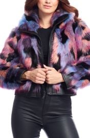 DONNA SALYERS FABULOUS FURS Cosmo Faux Fur Crop Jacket at Nordstrom