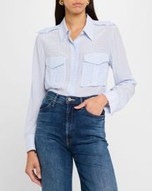 DOROTHEE SCHUMACHER Vichy Love Button-Down Gingham Blouse at Neiman Marcus