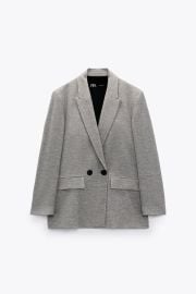 DOUBLE BREASTED TEXTURED WEAVE JACKET - Light gray   United States at Zara