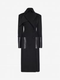 DOUBLE-BREASTED WOOL COAT at Alexander McQueen