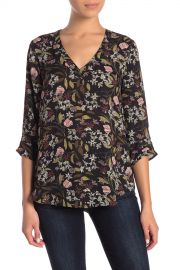 DR2 by Daniel Rainn   Floral 3 4 Sleeve Blouse   Nordstrom Rack at Nordstrom Rack