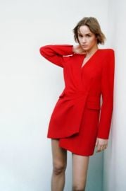 DRAPED BLAZER DRESS - Red   United States at Zara