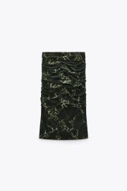 DRAPED TULLE MIDI SKIRT - Greens   United States at Zara