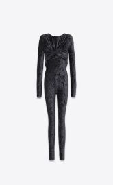 DRAPED catsuit IN VELVET JERSEY Saint Laurent YSLcom at Saint Laurent