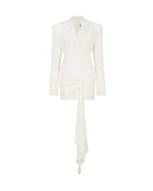 DRAPING OVERLAY TAILORED JACKET DRESS David Koma at David Koma