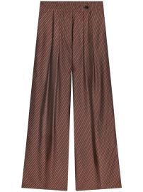 DRIES VAN NOTEN Pleated wide-leg Trousers Red at Farfetch