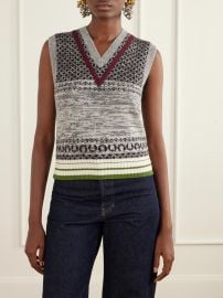 DRIES VAN NOTEN Toque cashmere and wool-blend vest at Net a Porter