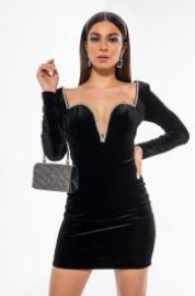 DRIPPIN CLASS VELVET TRIM MINI DRESS at Shop Akira