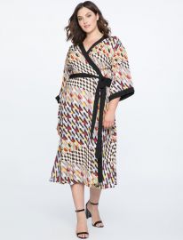 DROPPED SHOULDER KIMONO DRESS at Eloquii