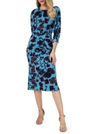 DVF Chrisey Floral Ruched Dress at Nordstrom