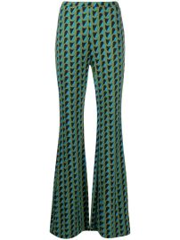 DVF Diane Von Furstenberg Brooklyn geometric-print Flared Trousers - Farfetch at Farfetch