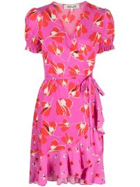 DVF Diane Von Furstenberg Emilia graphic-print Wrap Dress - at Farfetch