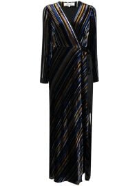 DVF Diane Von Furstenberg Jareth Velvet Wrap Maxi Dress - at Farfetch