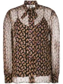 DVF Diane Von Furstenberg Lanie Paisley Print Blouse - Farfetch at Farfetch