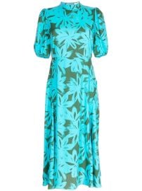 DVF Diane Von Furstenberg Nella Brushed Petals-print Midi Dress - at Farfetch