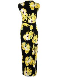 DVF Diane Von Furstenberg Painted blossom-pattern Midi Dress - at Farfetch