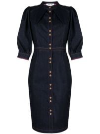 DVF Diane Von Furstenberg Perla Denim Midi Dress - at Farfetch