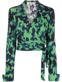 DVF Diane Von Furstenberg abstract-print Wrap Blouse - at Farfetch