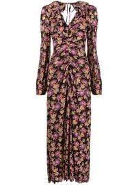 DVF Diane Von Furstenberg floral-print Ruched Dress - at Farfetch