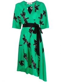 DVF Diane Von Furstenberg panther-print Wrap Dress  - Farfetch at Farfetch