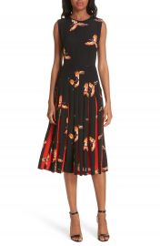 DVF Talita Bird Print Silk Dress at Nordstrom