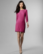 DVF pink lace dress worn by Rachel Berry at Neiman Marcus