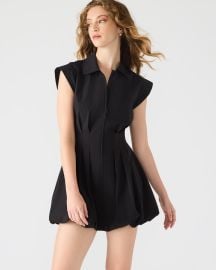 DYANNE Black Women39s Zip-Front Bubble-Hem Dress Steve Madden at Steve Madden