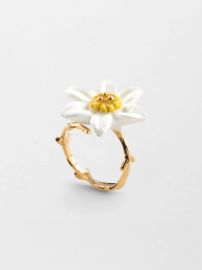 Daffodil branch ring NACH BIJOUX at Nach